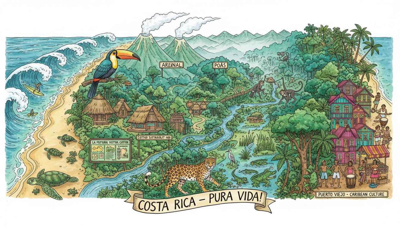 Famous Places To Visit In Costa Rica With Scenic Views And Natural Attractions