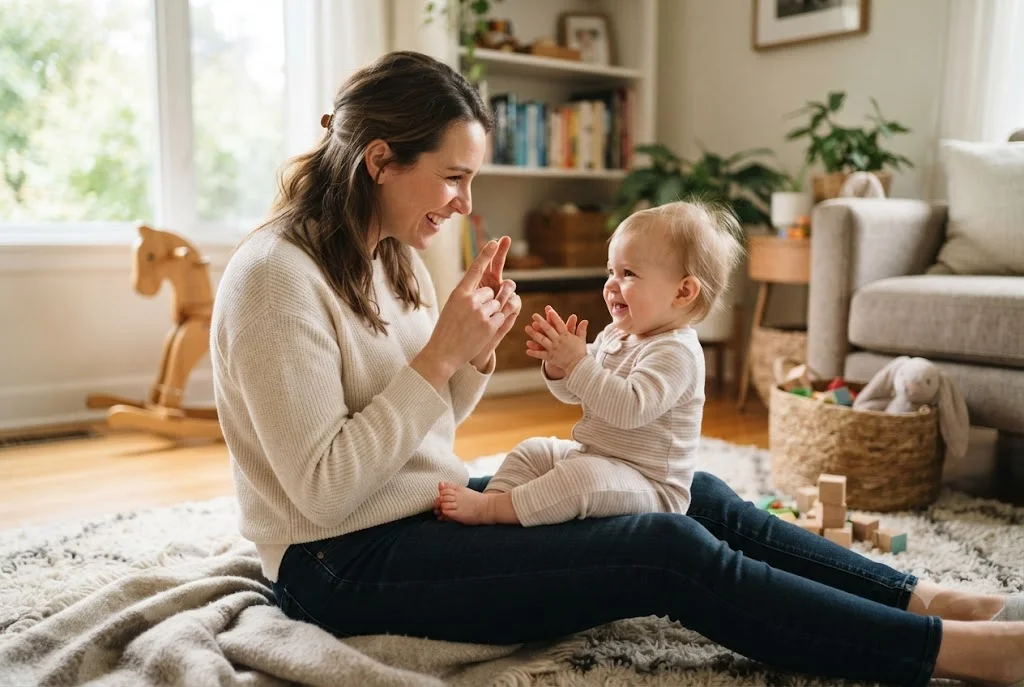when can babies learn sign language with parent teaching gestures